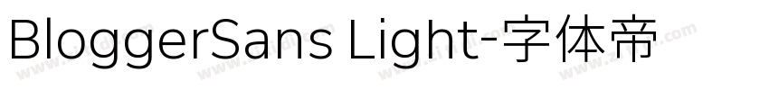 BloggerSans Light字体转换